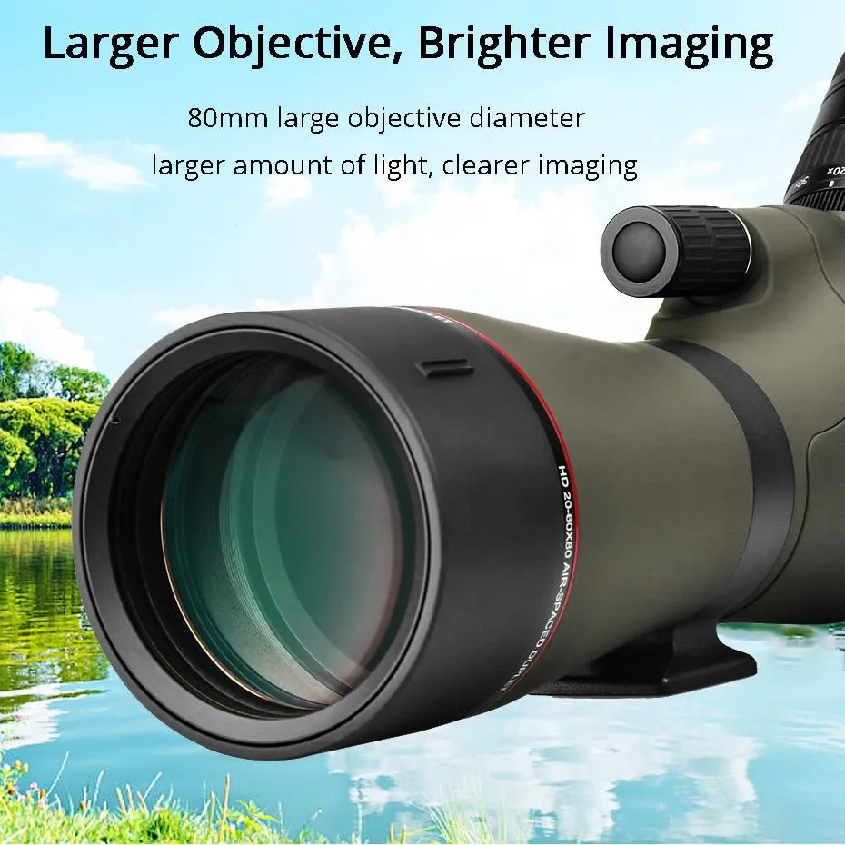 20-60x  80mm HD Spotting Scope