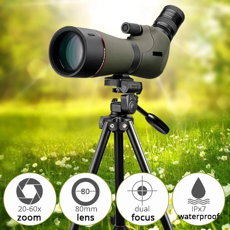 20-60x  80mm HD Spotting Scope