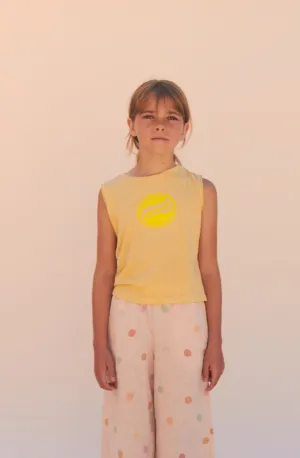 25113 Sleeveless Shirt - Straw