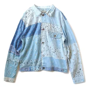 [2XL] Kapital Kountry Bandana Patchwork Pt 1st Shirt Jacket Light Blue