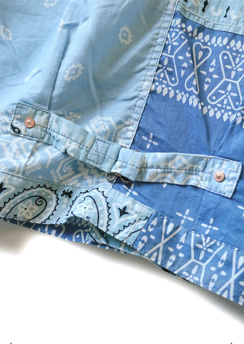[2XL] Kapital Kountry Bandana Patchwork Pt 1st Shirt Jacket Light Blue