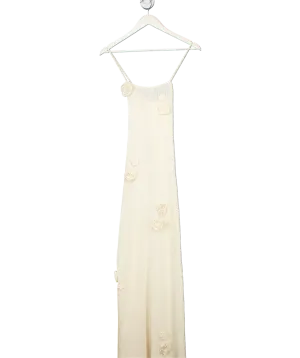 4th & Reckless Cream Isla Floral Embellished Knitted Maxi Dress UK 8