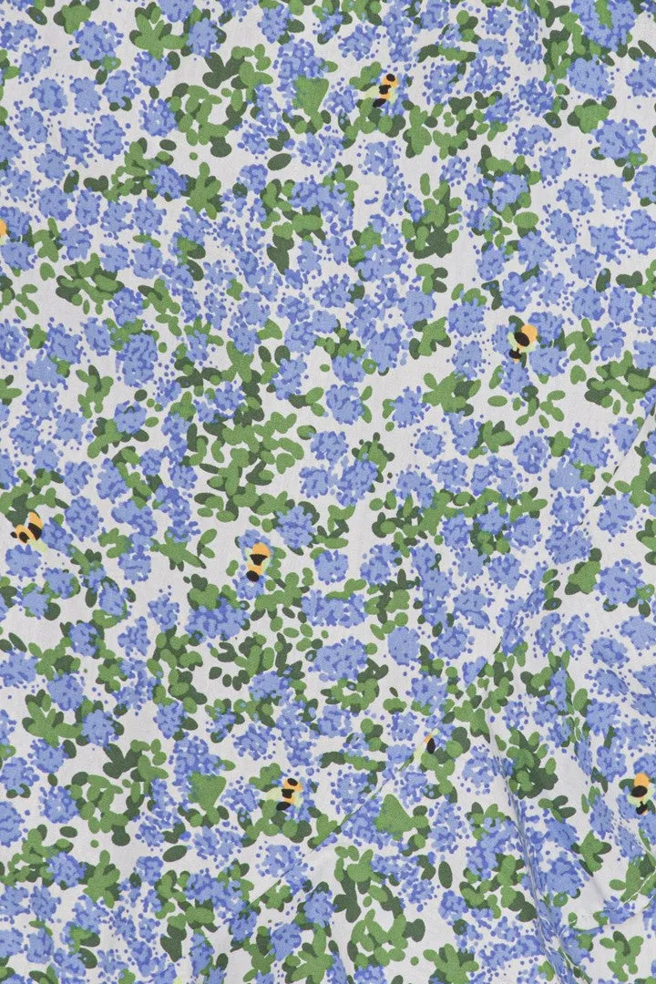 AgnesIC Kjole - Blå Blomsterprint
