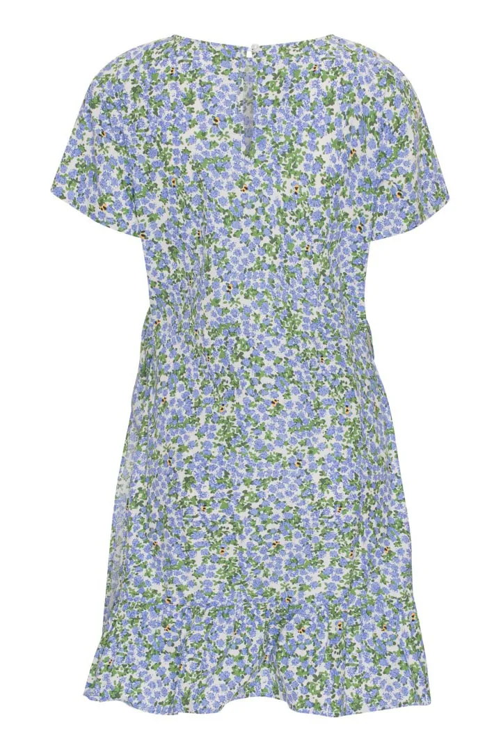 AgnesIC Kjole - Blå Blomsterprint