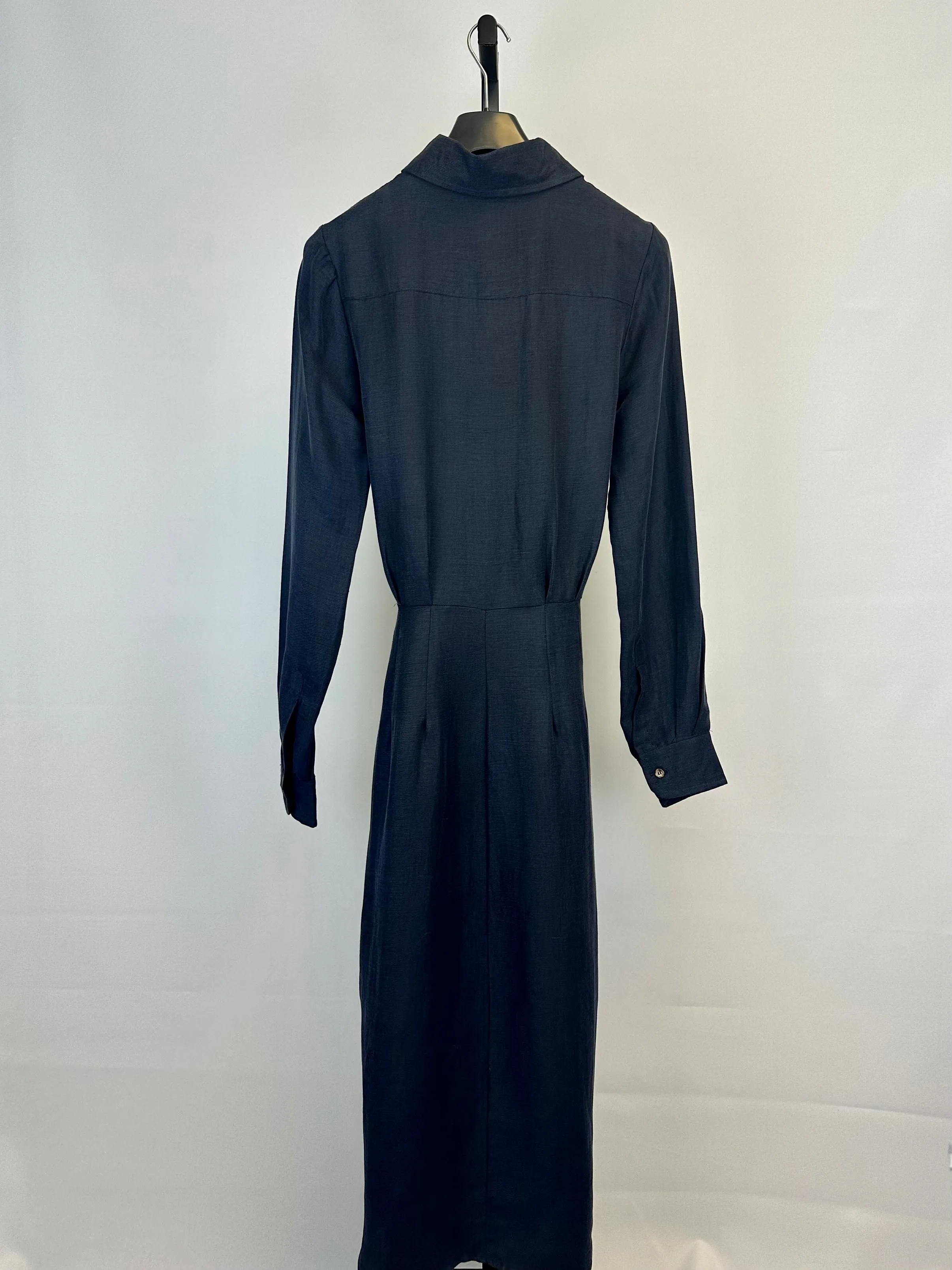 Anemos L.A. Button Down Asymmetric Wrap Midi Dress