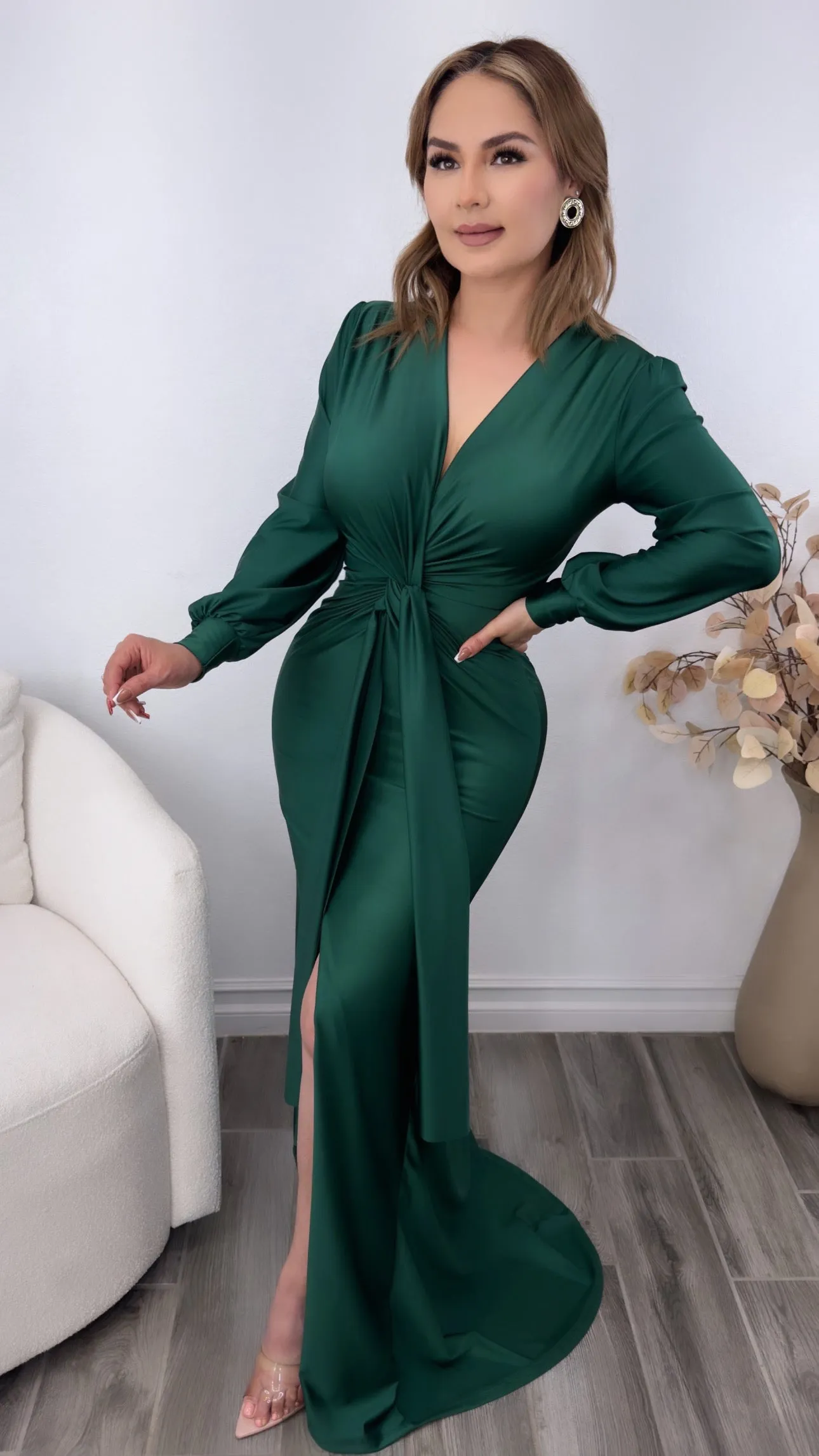 ANGELA  EMERALD DRESS