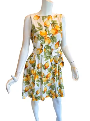 Anne Klein Lemon tree sundress wht/yellow 6