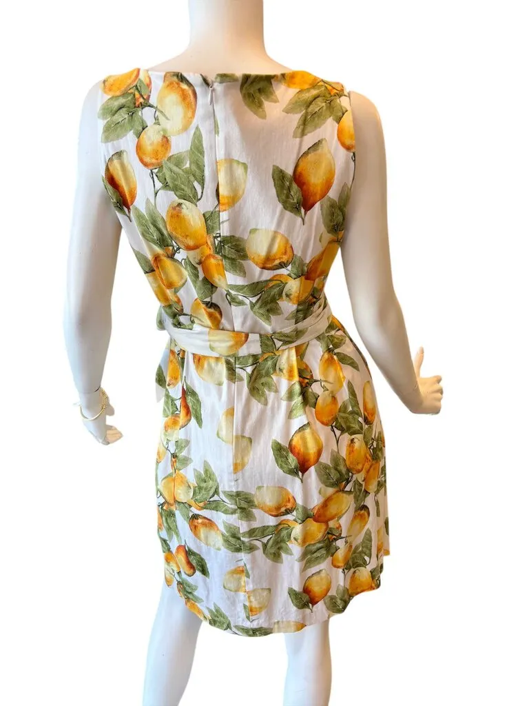 Anne Klein Lemon tree sundress wht/yellow 6