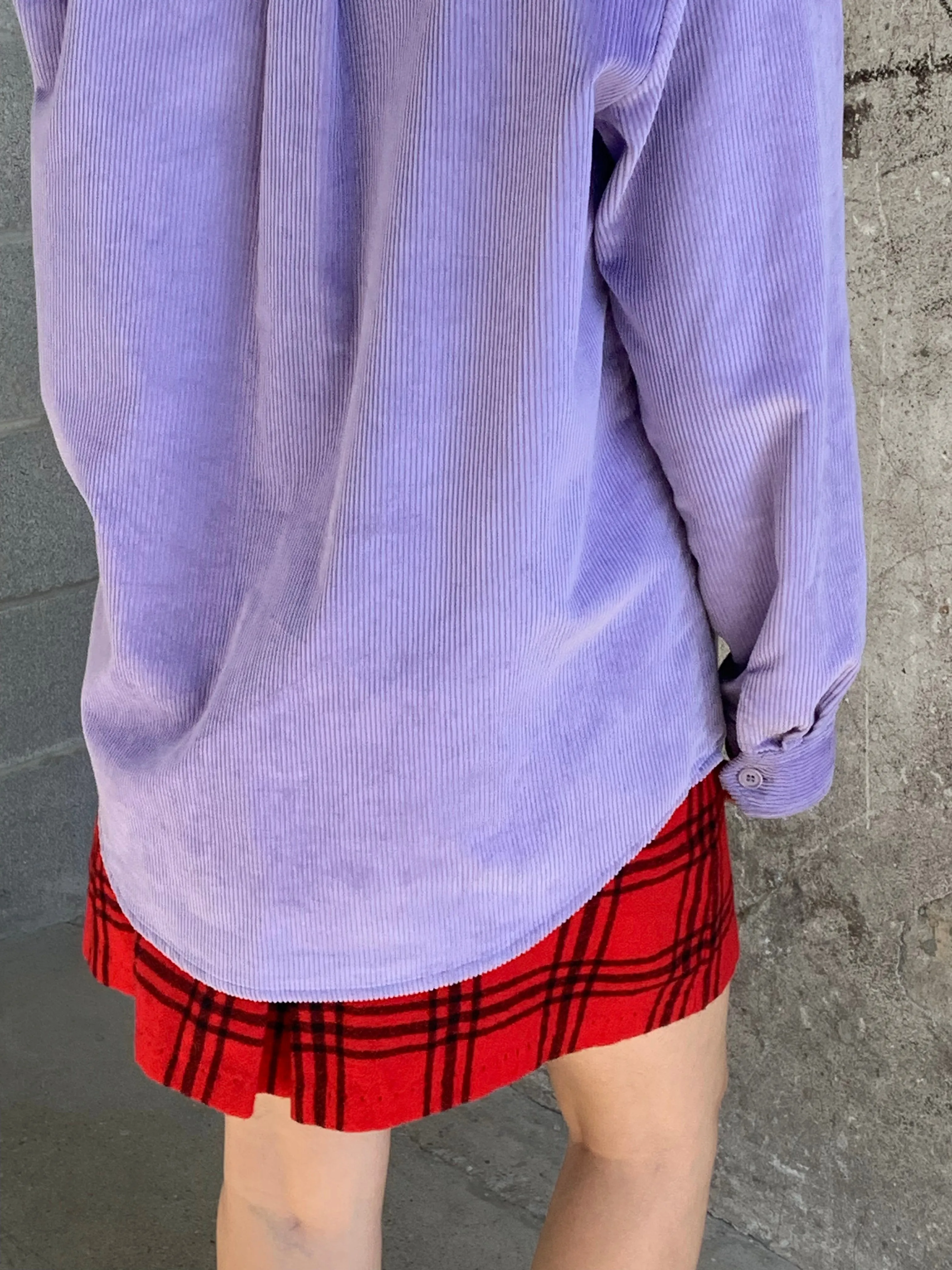 A.P.C. purple corduroy shirt