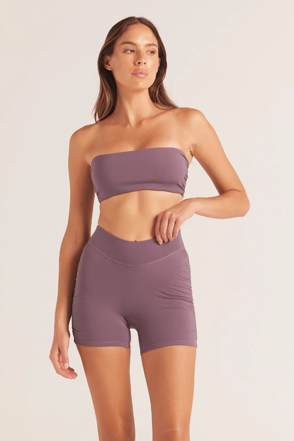 Aura Bandeau Crop - Stormy Mauve