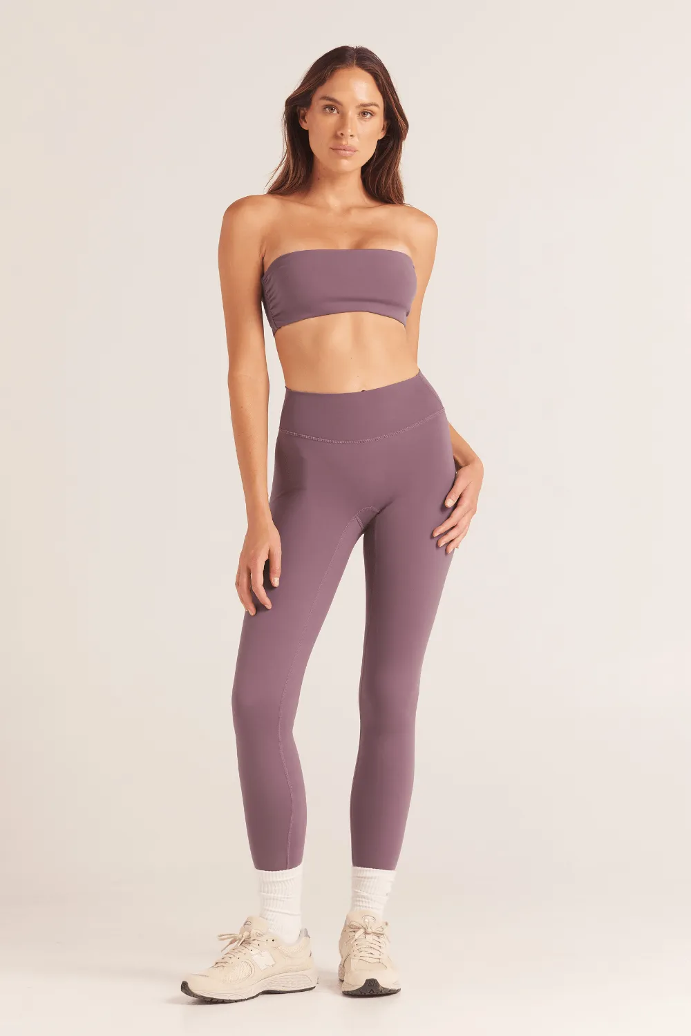 Aura Bandeau Crop - Stormy Mauve