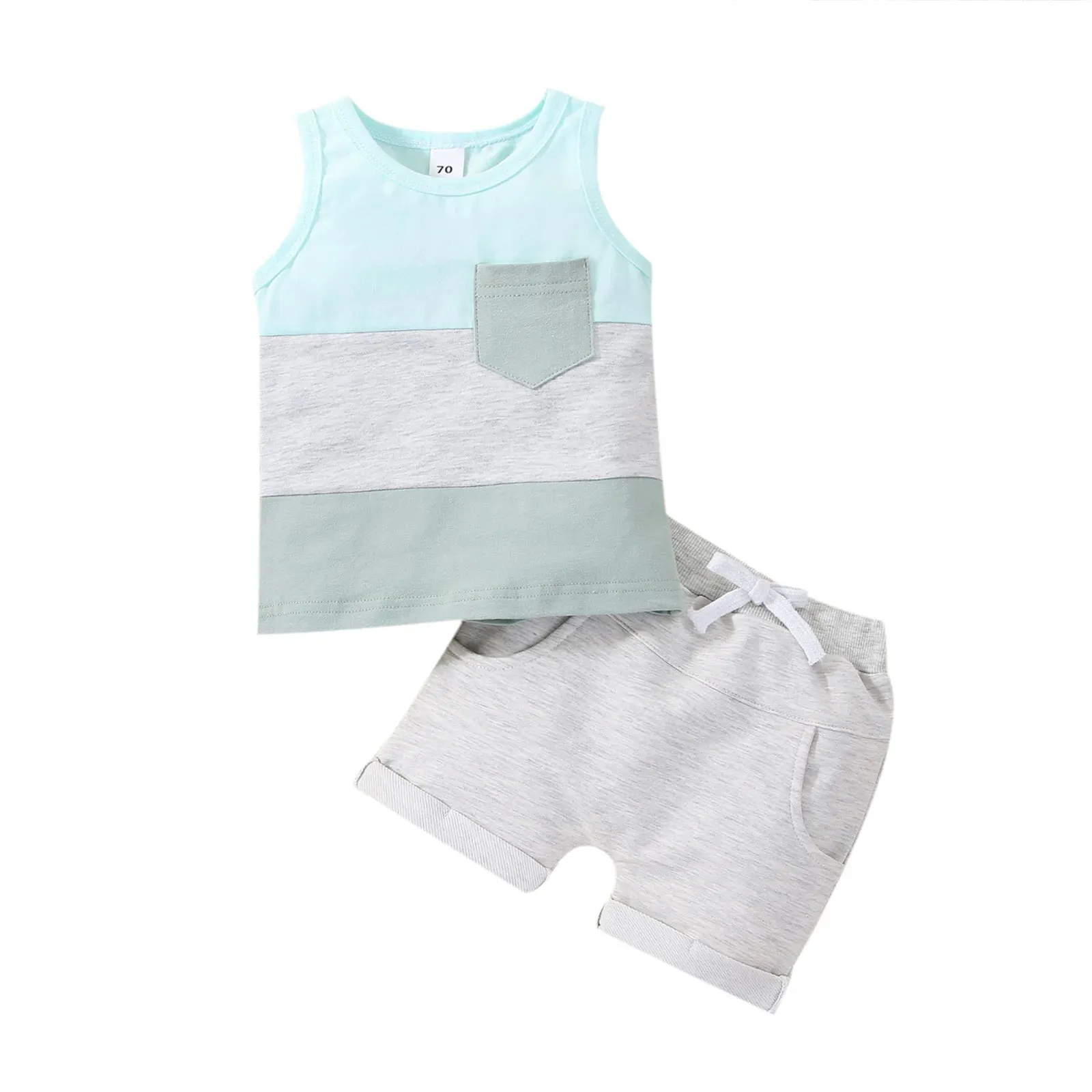 Baby Boy's Sleeveless Tops with Short