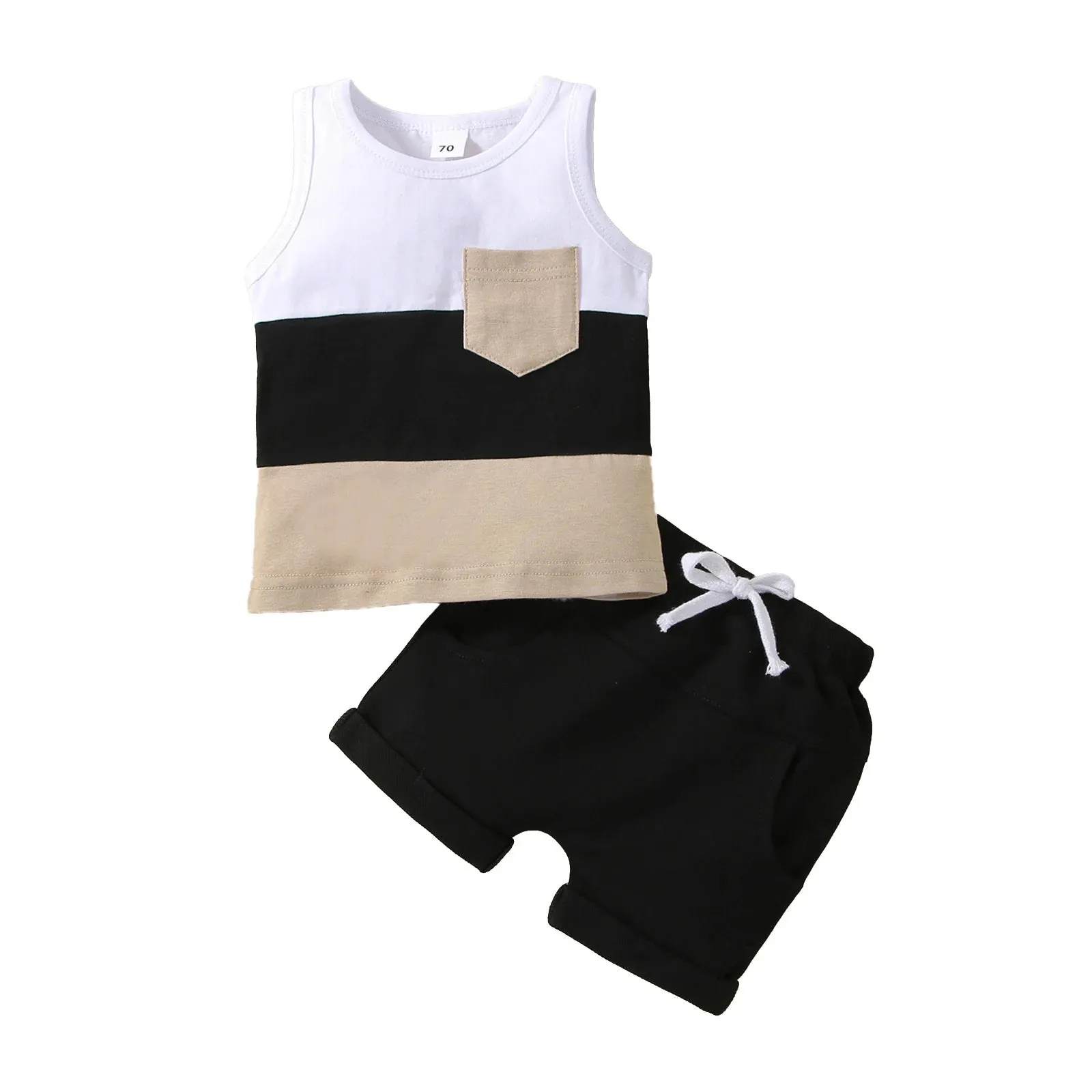 Baby Boy's Sleeveless Tops with Short