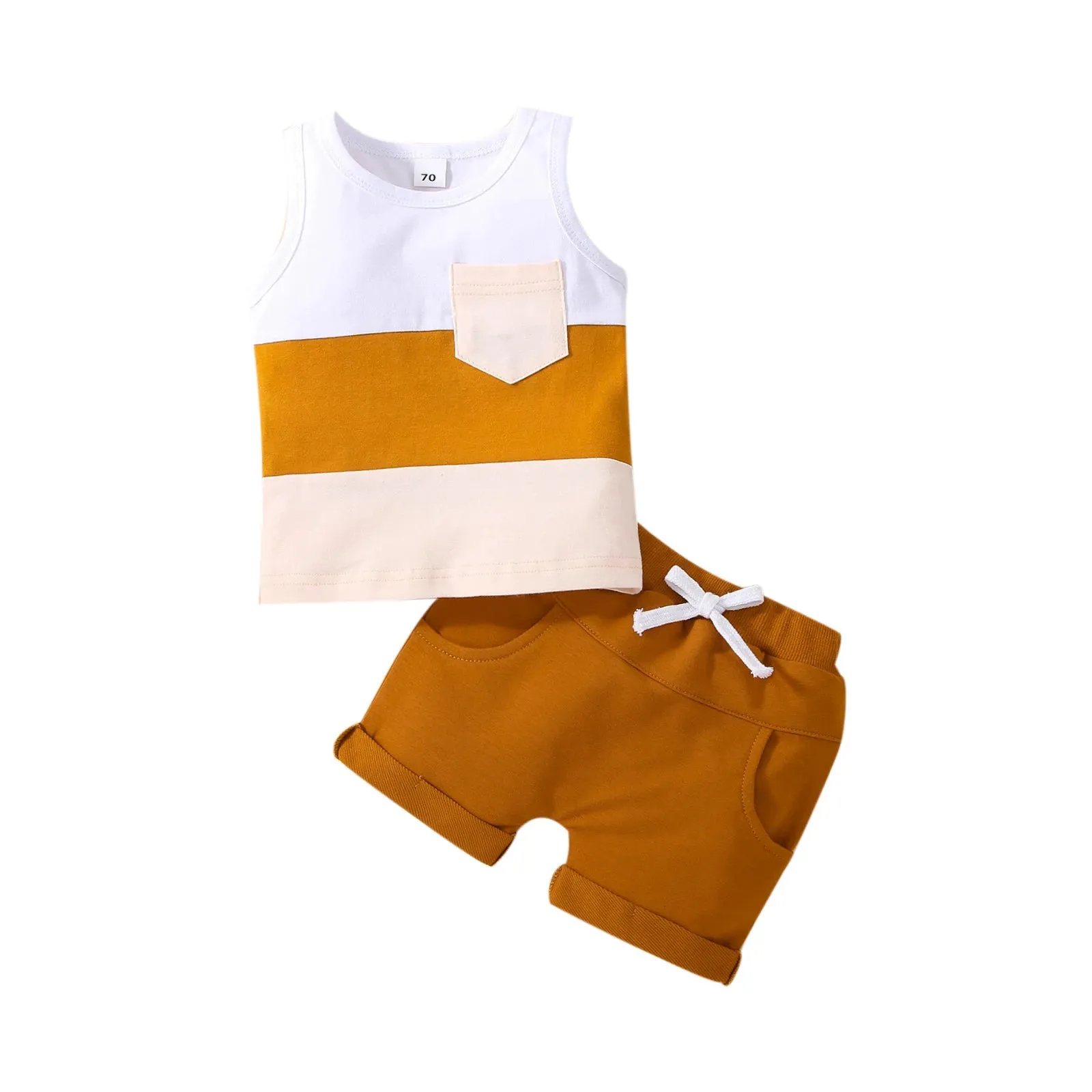 Baby Boy's Sleeveless Tops with Short