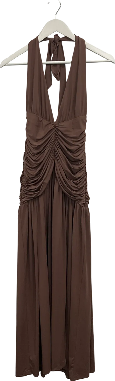 Babyboo Brown Melania Maxi Dress UK M