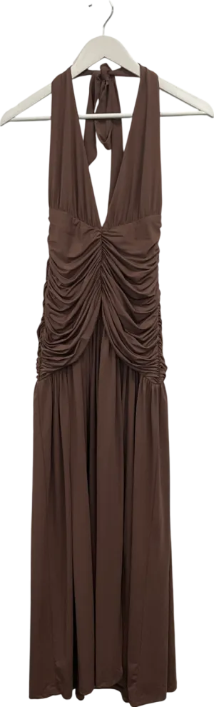 Babyboo Brown Melania Maxi Dress UK M