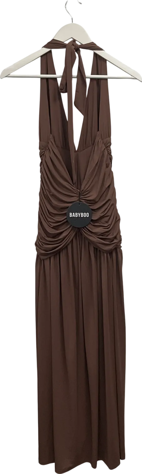 Babyboo Brown Melania Maxi Dress UK M