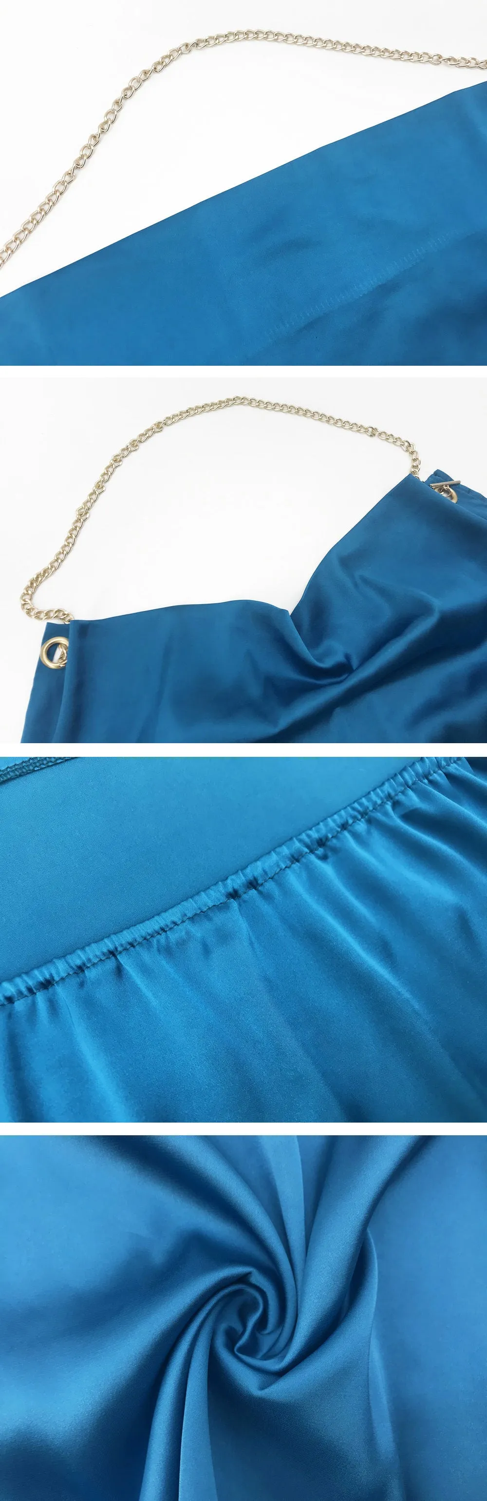 Backless Metal Halter Suspenders Tops
