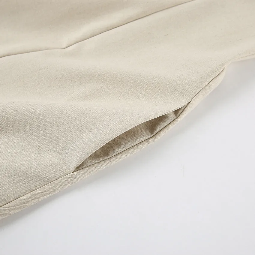 Backless Vacation Tube Top Linen Midi Maxi Dresses