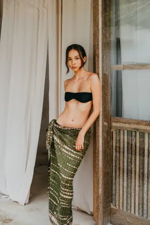 Beach Hand Dyed Sarong outfit in Seaweed
