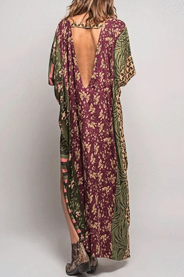 Beach Holiday Print Blouse (Fit 99 To 154lbs)