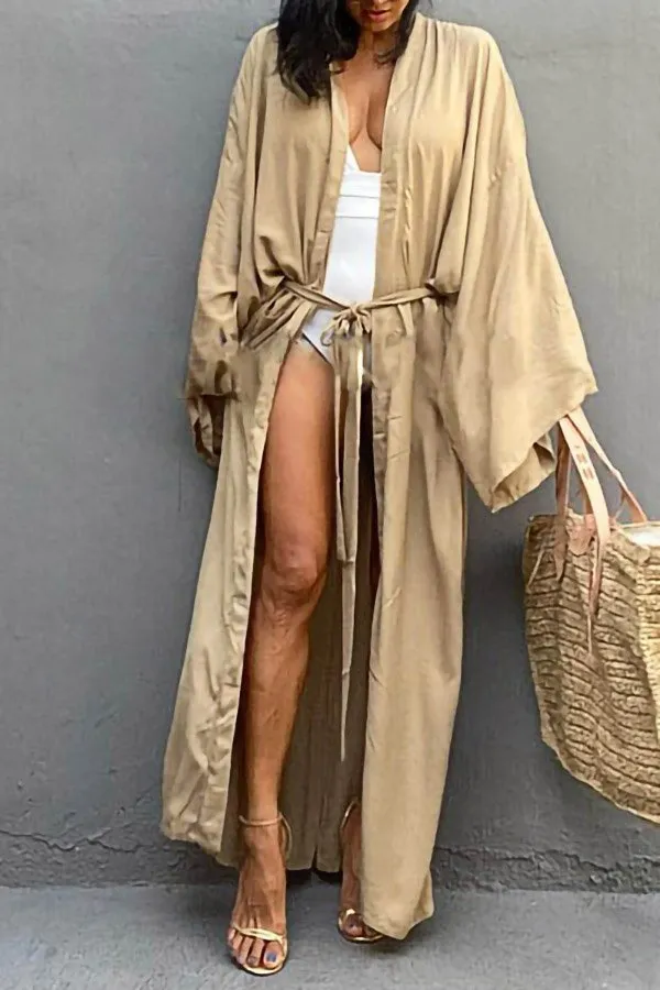 Beach Holiday Sunscreen Cardigan (Fit 99 To 154lbs)