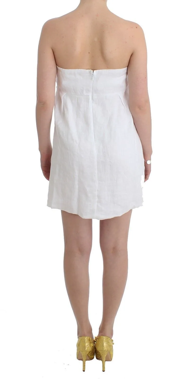 Beachwear White Beach Dress Bustier Mini