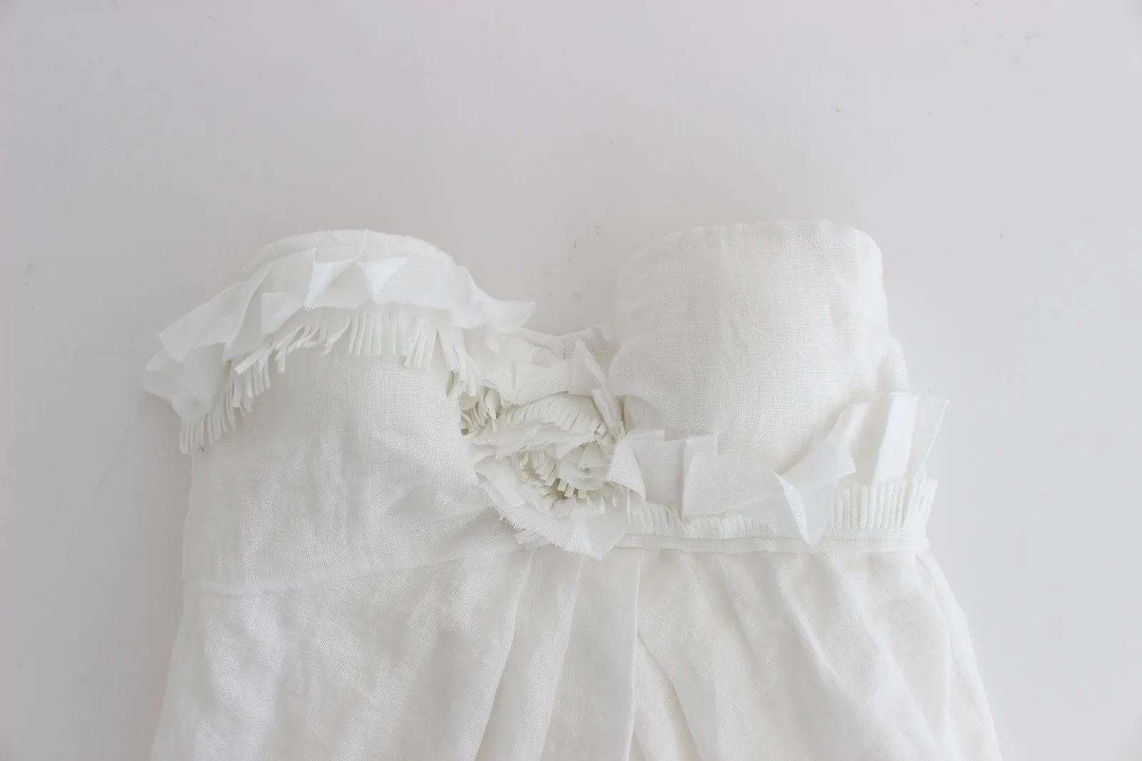 Beachwear White Beach Dress Bustier Mini