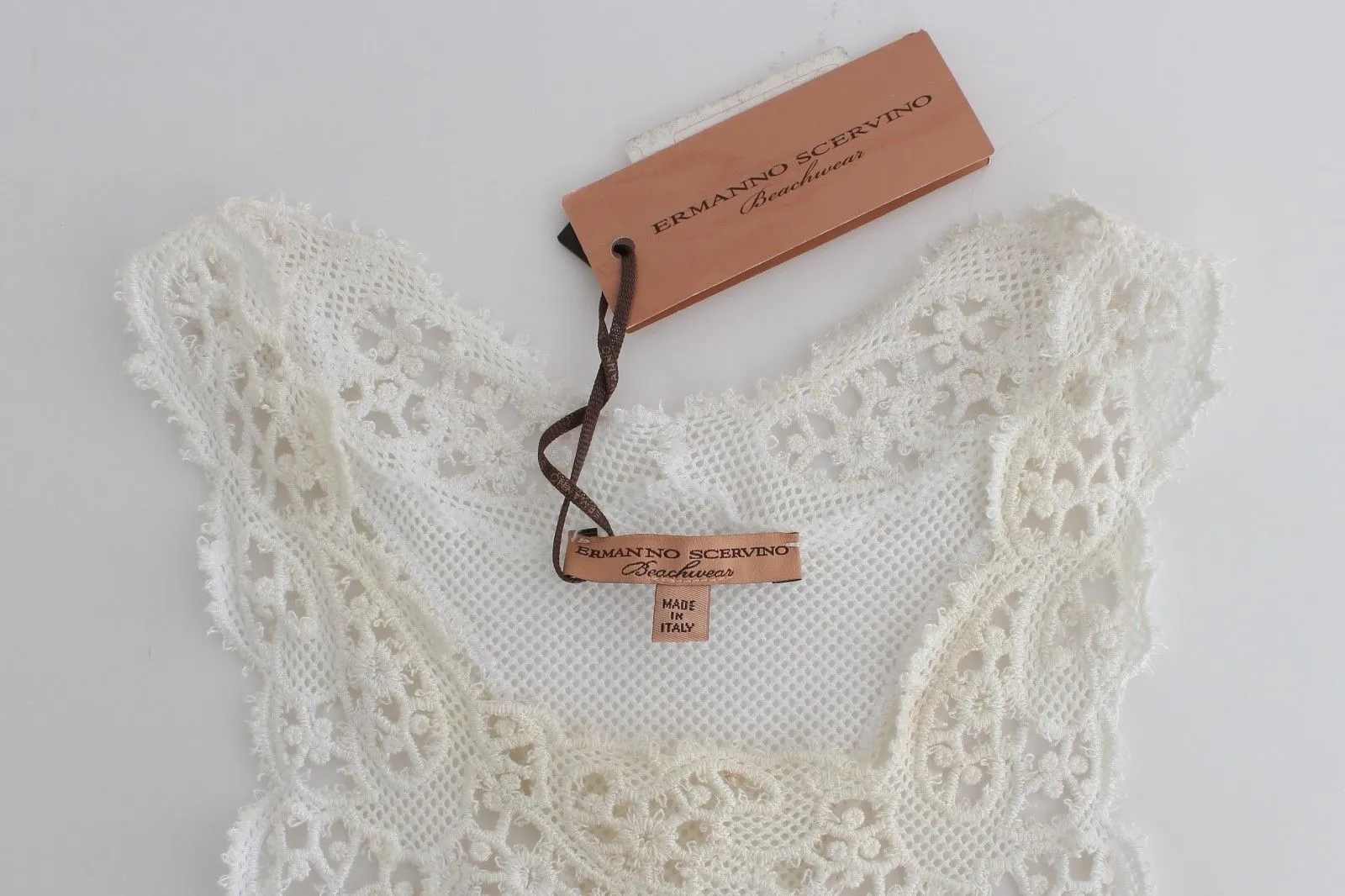 Beachwear White Beach Dress Crochet Knit