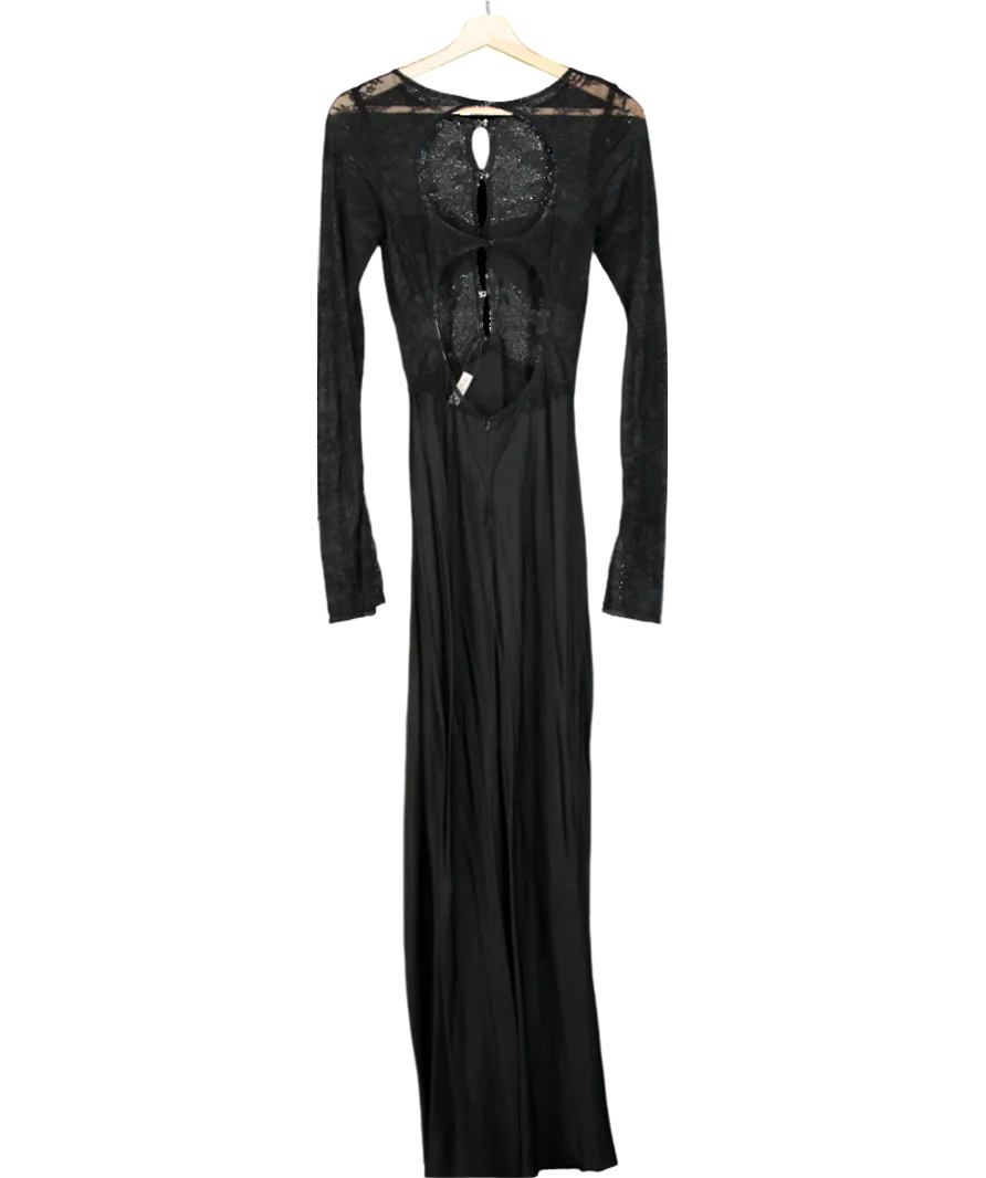 BEC  BRIDGE Black Nora Lace Maxi Dress UK 8