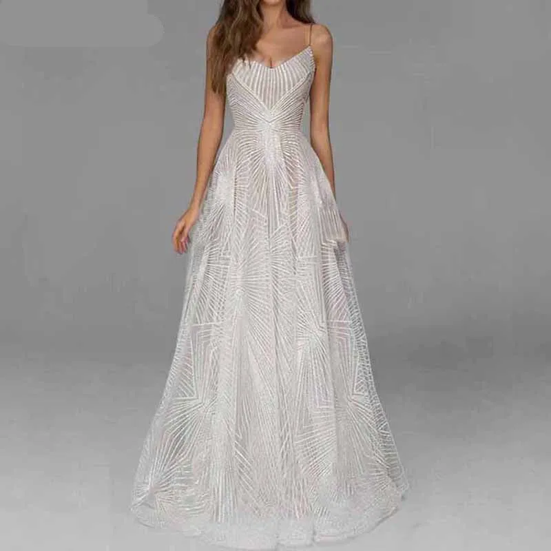 BerryBetty - Sexy Slip Embroidered Maxi Dresses for Women Summer Elegant Luxury Evening Wedding Guest Formal Long Party Dress White