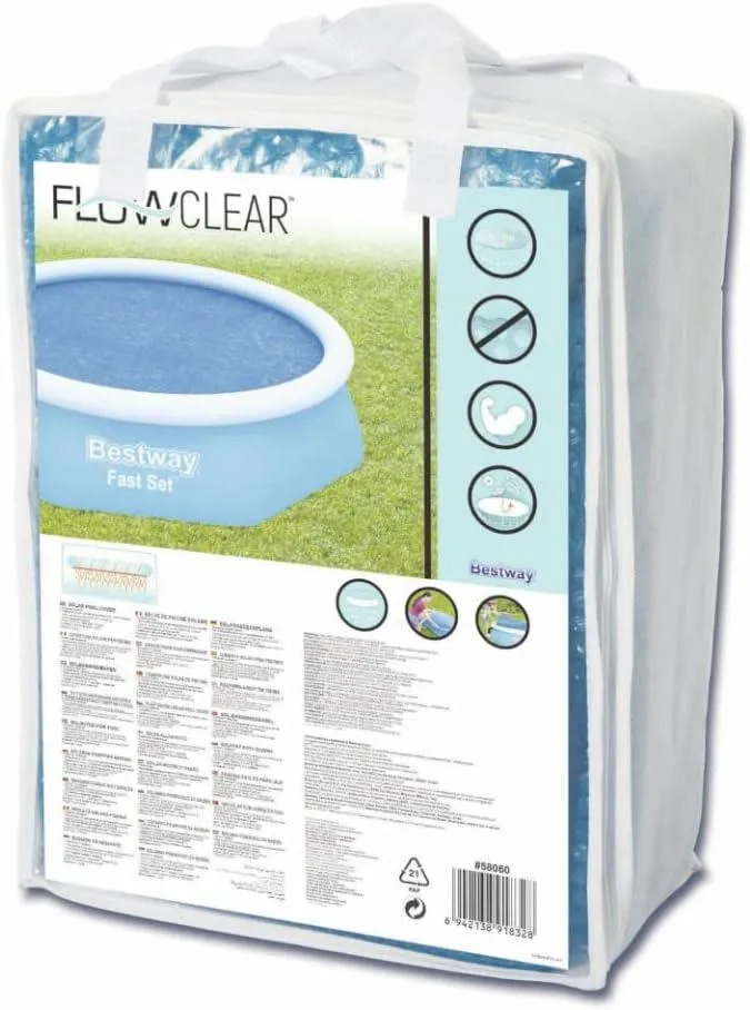 Bestway Round Solar Swimming Pool Cover 8 ft