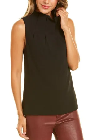 Black High Neck Sleeveless Top