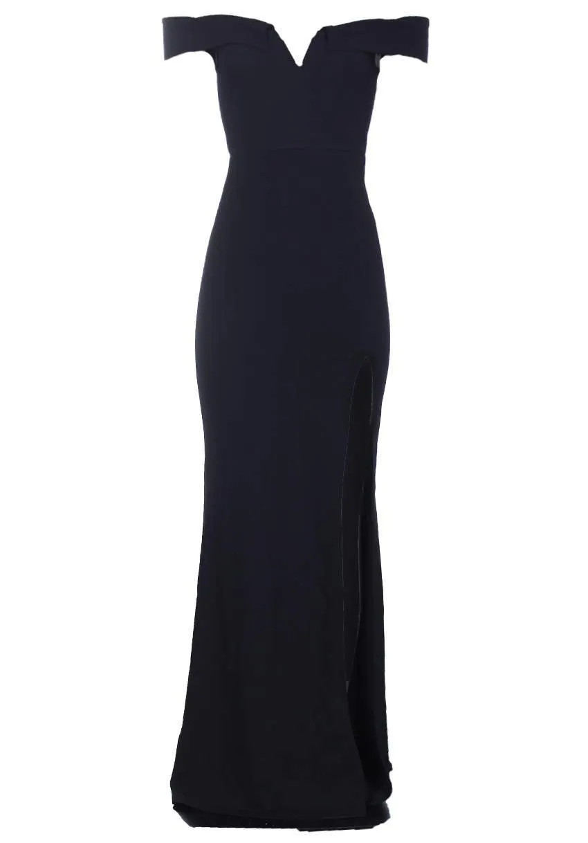 Black Off The Shoulder Maxi Dress