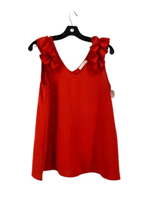 Blouse Sleeveless By Entro In Red, Size: S
