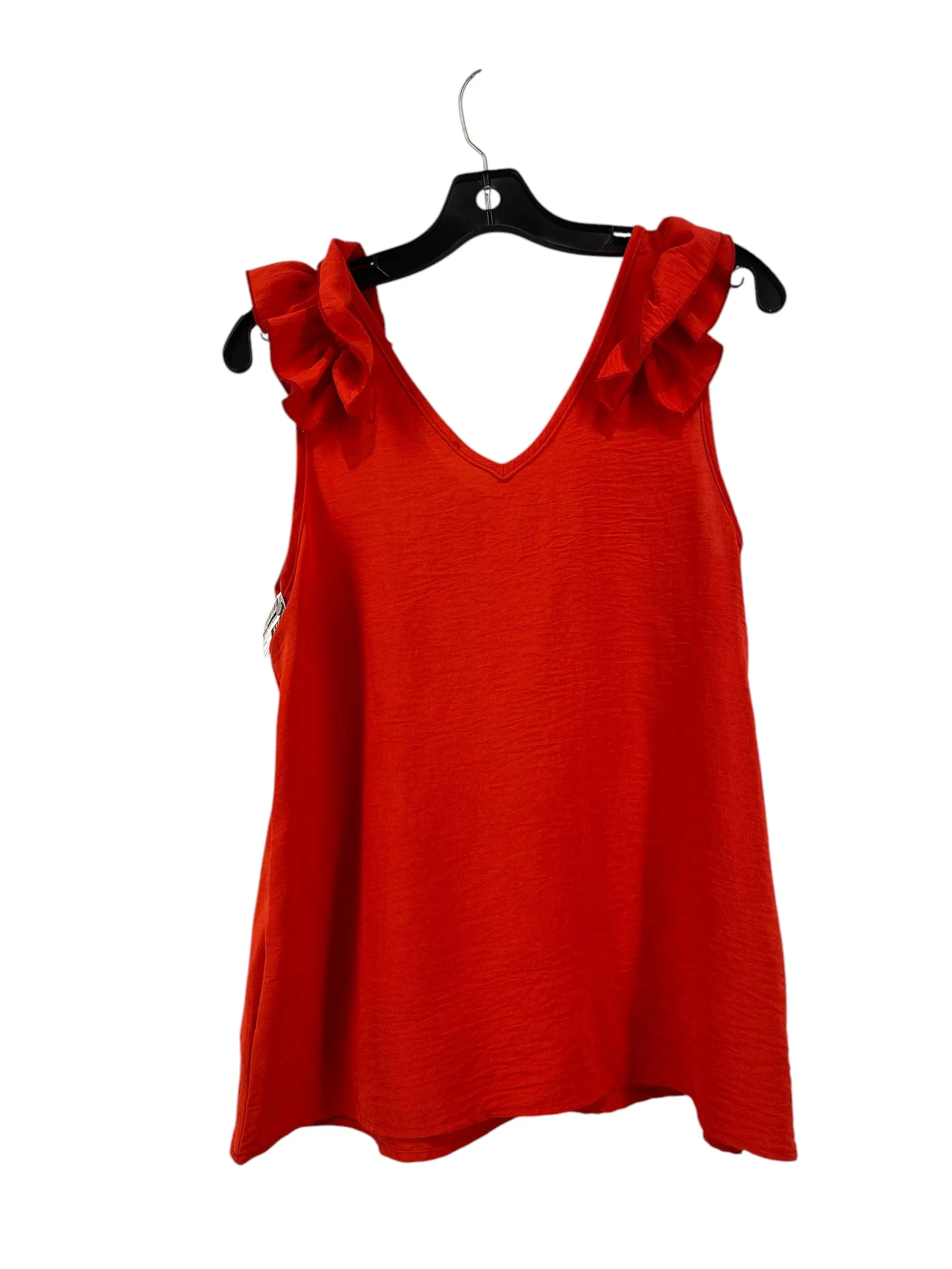 Blouse Sleeveless By Entro In Red, Size: S