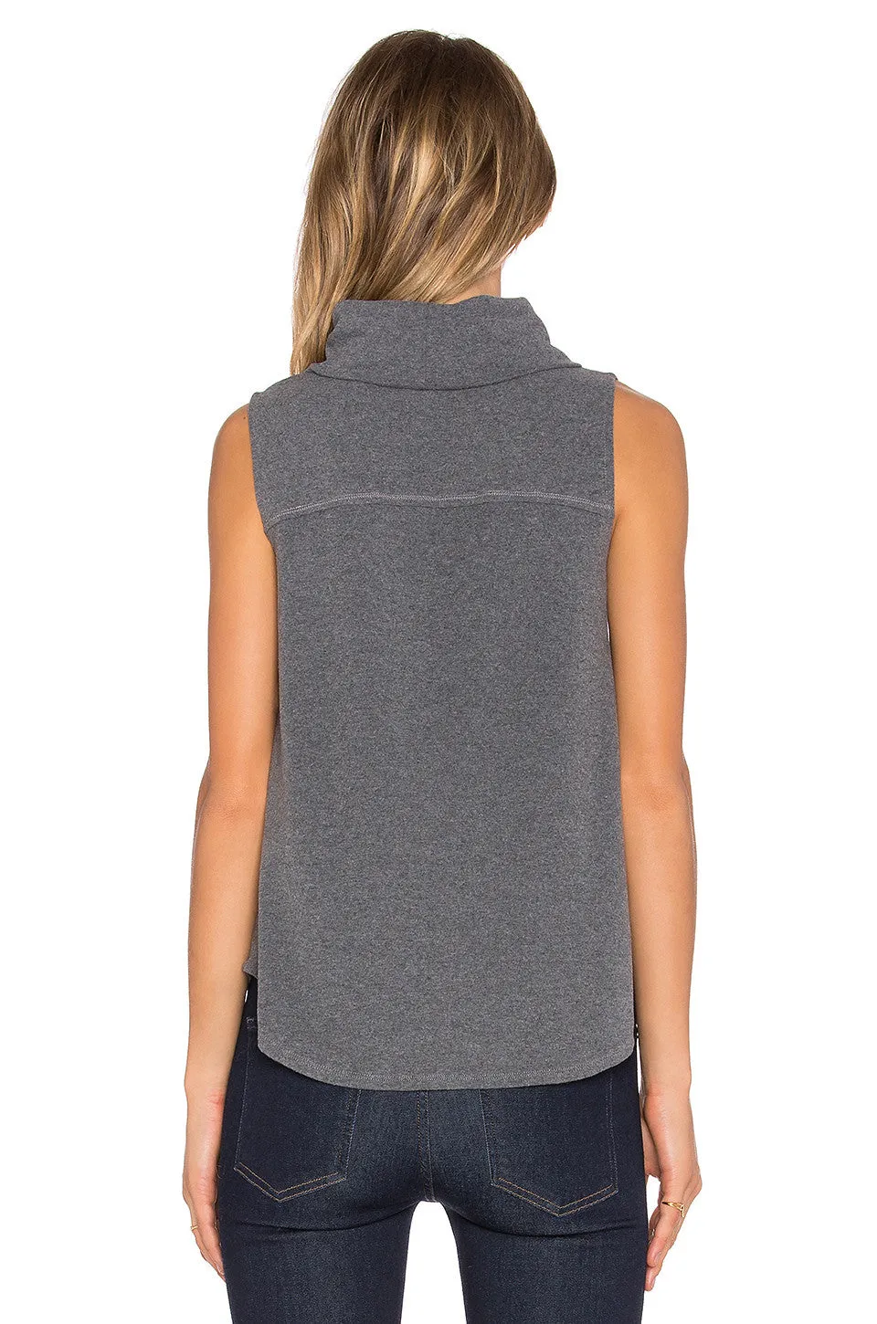 Bobi Cuddly Knit Cowl Neck Tank | Navy