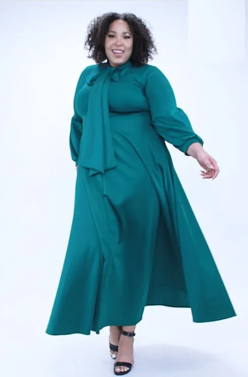 Bow Long Flowy Dress