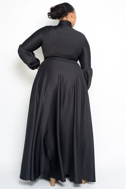 Bow Long Flowy Dress