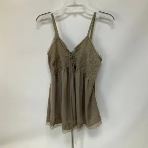 Brown Top Sleeveless Pol, Size S