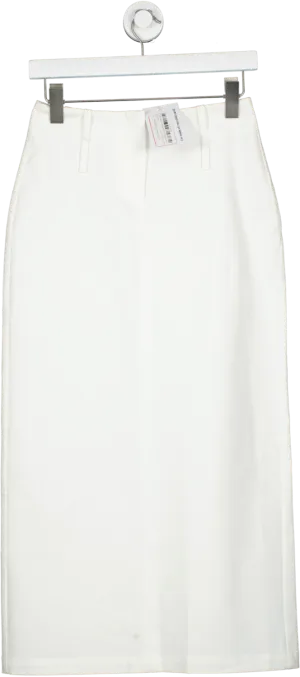 Buci White Organic Cotton Maxi Skirt  UK XS