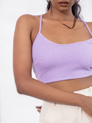 Bustier Detail Back Tie-Up Crop Top