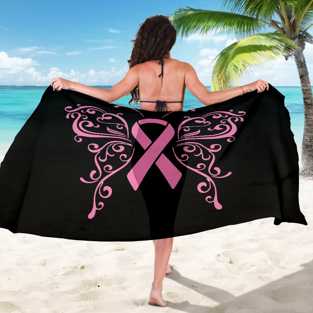 Butterfly Pink Ribbon Sarong