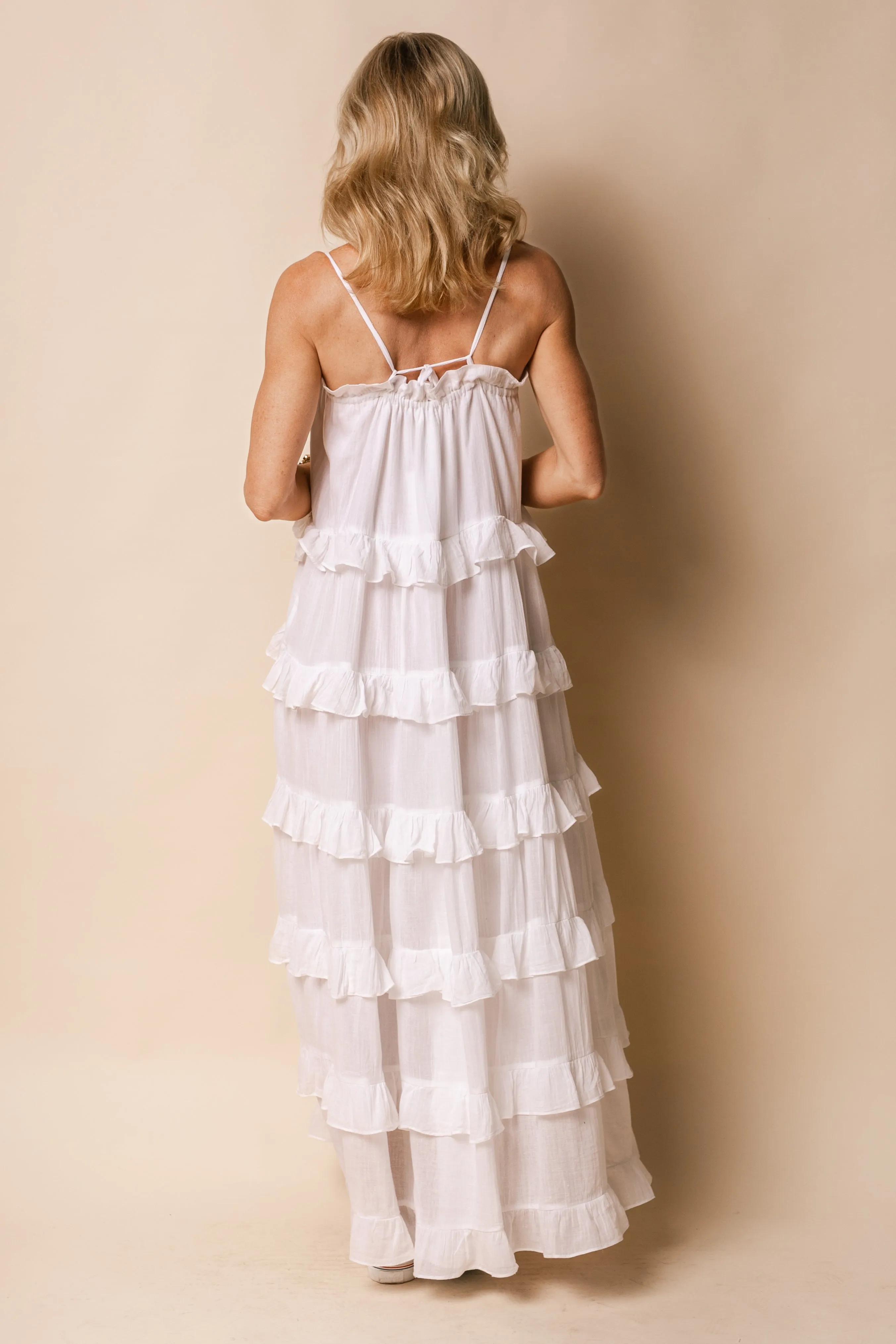 Callie Cotton Dress in White