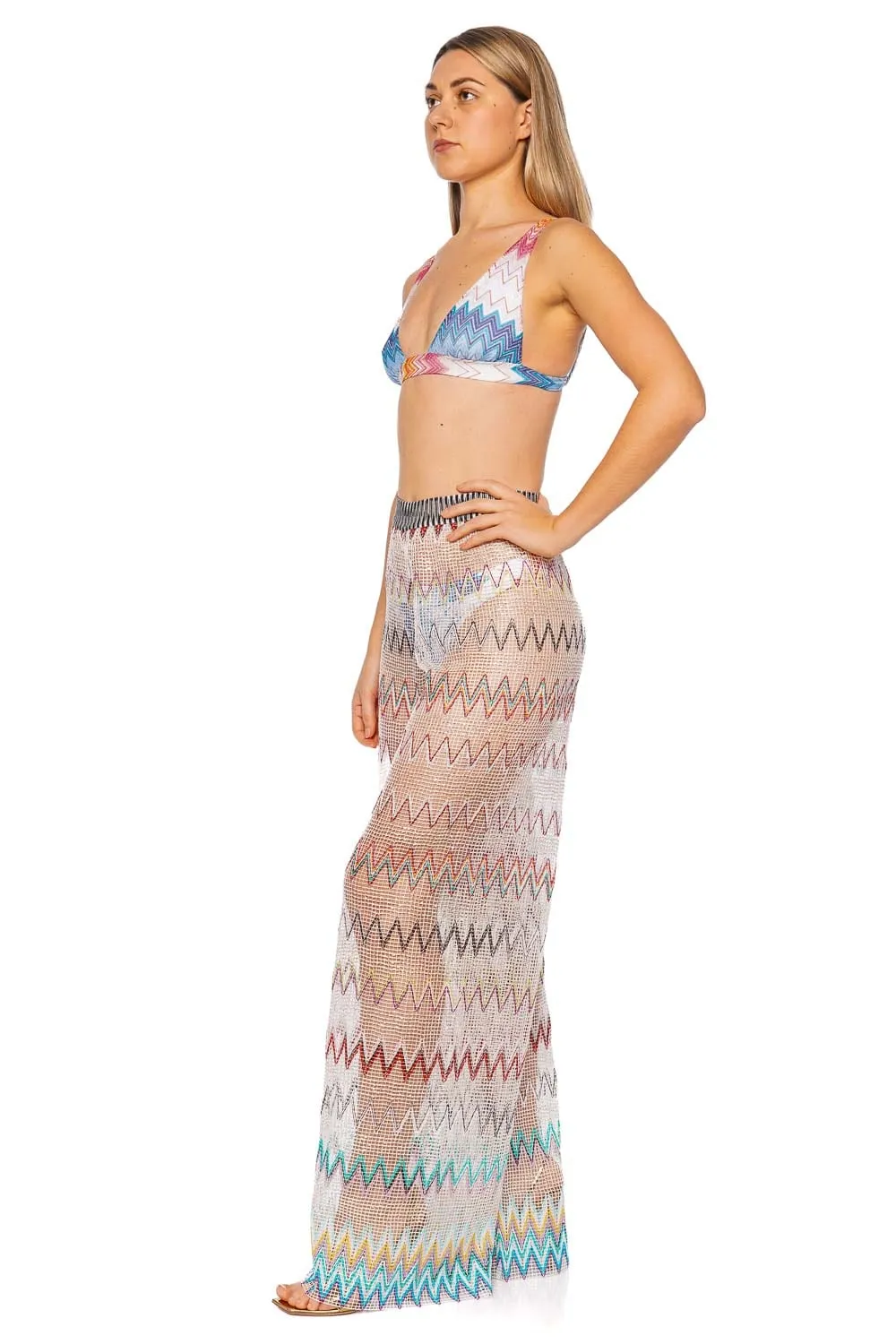 Chevron Wide Leg Cover Up Pant