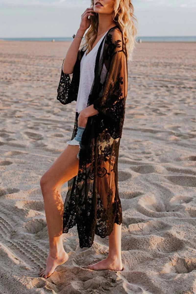 Chicindress Sheer Shawl Beach Swimwear Cover-up