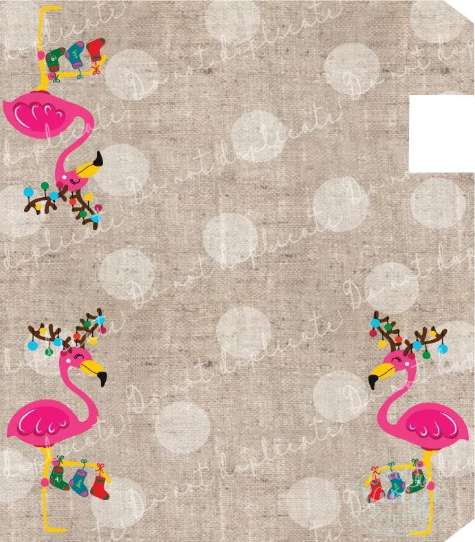 Christmas Flamingo Mailbox Cover