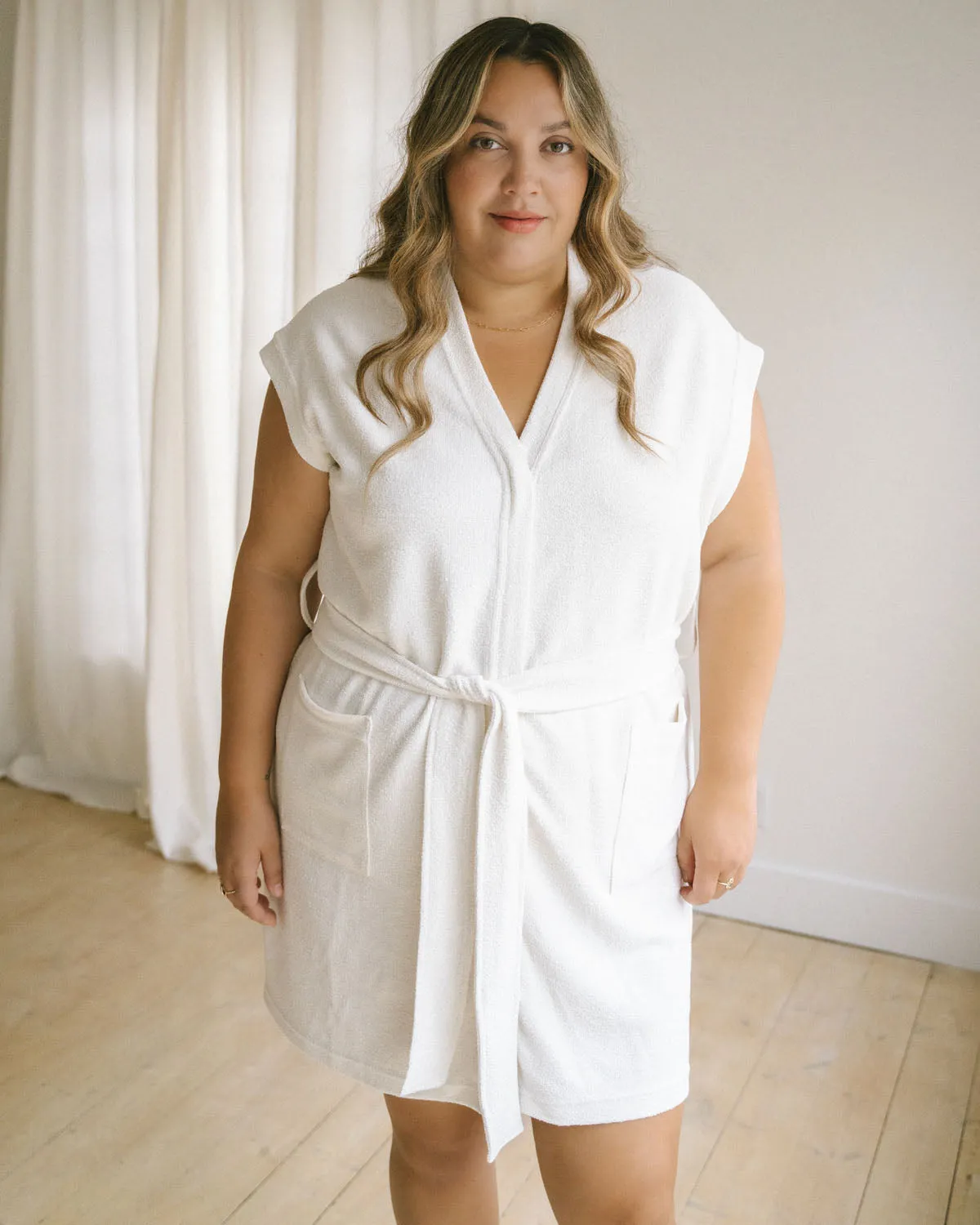 Coco Terry Beach Cover-Up | Ecru