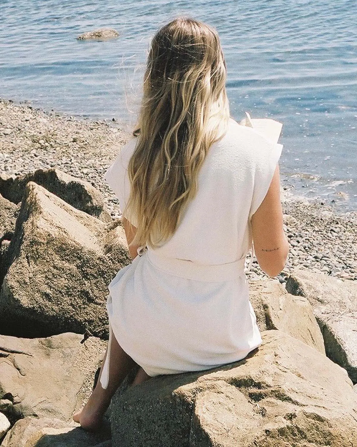 Coco Terry Beach Cover-Up | Ecru