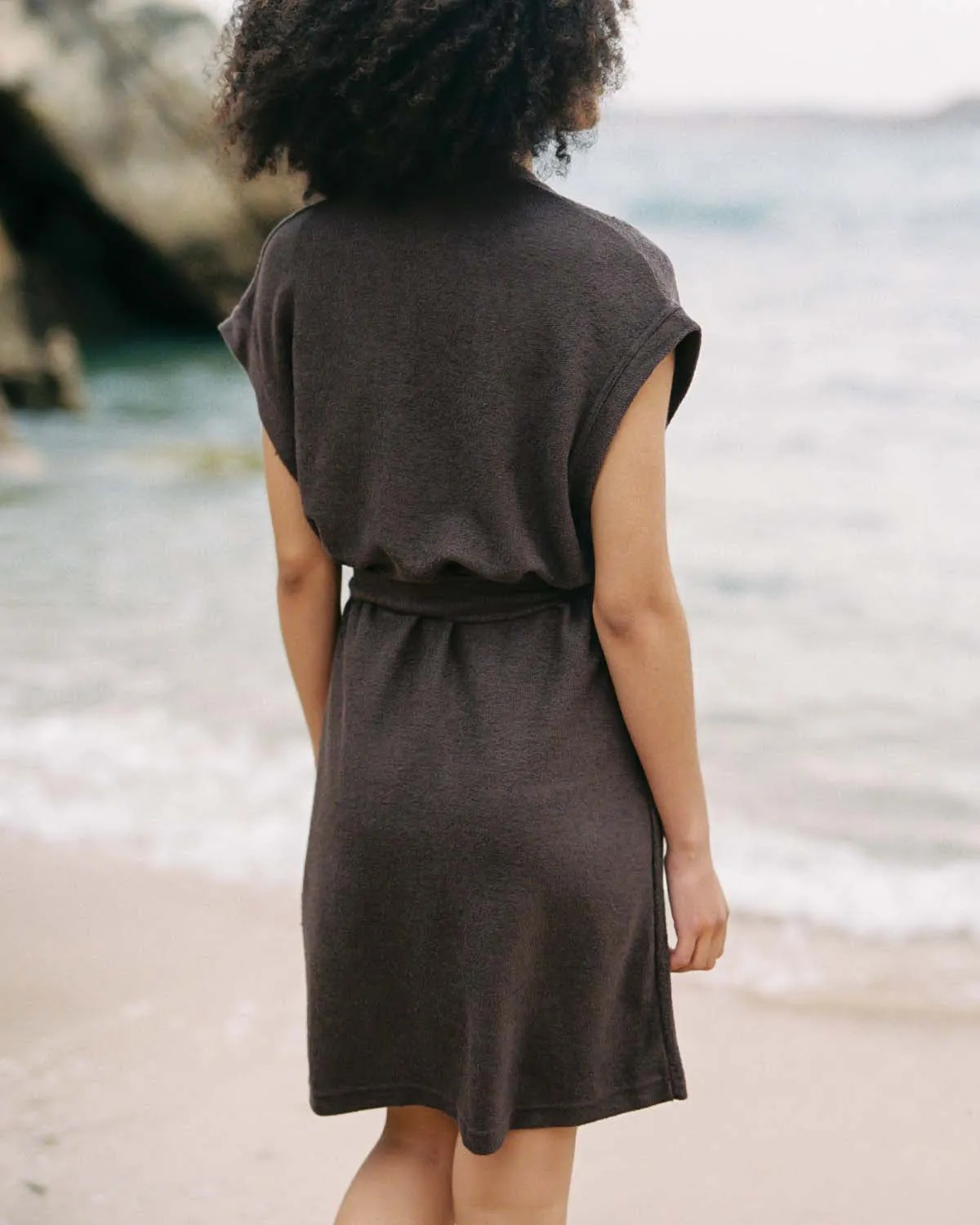 Coco Terry Beach Cover-Up | Espresso